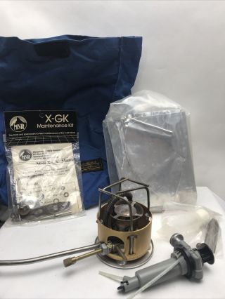 Vintage Msr Xgk X - Gk Camping Backpacking Stove W Maintenance Kit B3