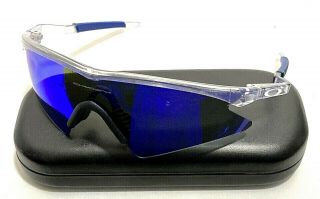 Vintage Oakley M Frame Gen 2 Clear Plastic Purple Lens Sunglasses Rare
