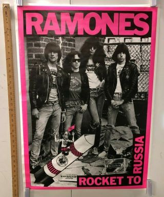 Vintage Music Poster The Ramones " Rocket To Russia " Classic Punk Rock East Coast
