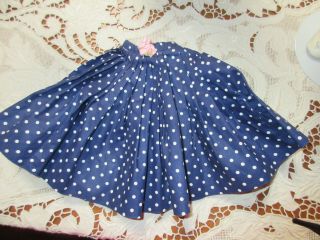 Vintage 1957 Madame Alexander Cissy Hft Navy Polka Dot Tagged Skirt