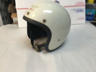 Vintage 1975 Bell Bell Racing Helmet / Size 7 1/2 White