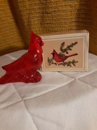 Vintage Avon Red Cardinal Decanter Bird Of Paradise Cologne