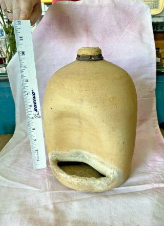 Antique Vintage Texas Stoneware Old Chicken Waterer Guadalupe County Wilson (?)