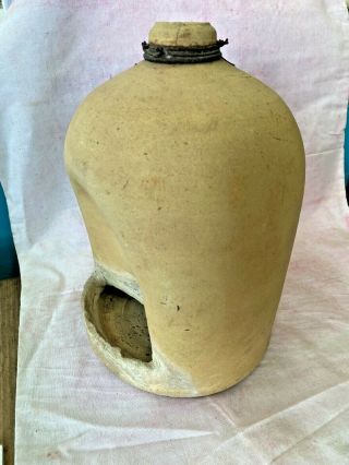 Antique Vintage Texas Stoneware Old Chicken Waterer Guadalupe County Wilson (?) 3