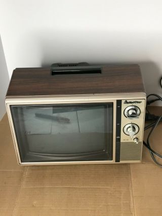 Vintage Quasar Color Tv 1985 Up2133ww 13inch Japan Matsushita Gaming Vhs Old Tv