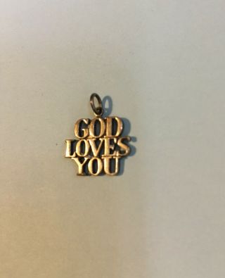 Tiffany & Co Sterling Silver 925 God Loves You Charm Pendant Authentic Vintage
