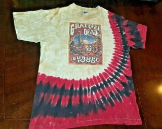 Orginal Vintage Grateful Dead 1990 Europe Tour Tie Dye T - Shirt Large