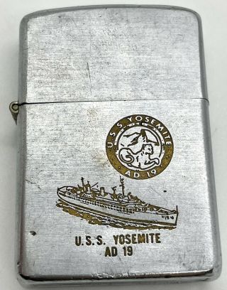 Vintage Zippo Lighter Uss Yosemite Ad - 19