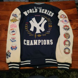 York Yankees 26 Time World Series Champions Varsity Jacket Xl G - Iii Vintage