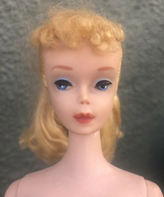 Vintage 4 Blonde Ponytail Barbie Orig Makeup