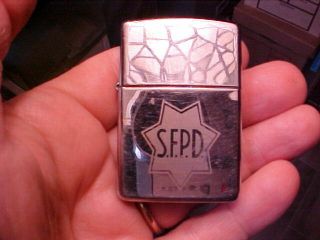 Rare San Francisco Police Dept Sfpd Full Size Zippo Cigarette Lighter