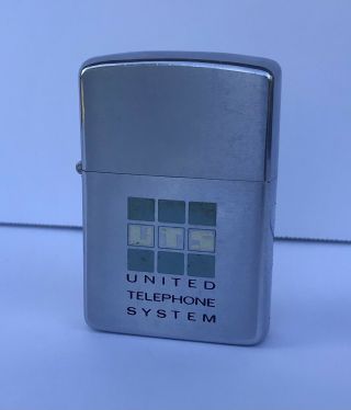 Vintage 1966 United Telephone System Uts Advertising Zippo Lighter