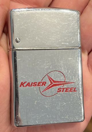 Vintage 1960 Kaiser Steel Foundry Safety Sweepstakes Award Wind Master Lighter