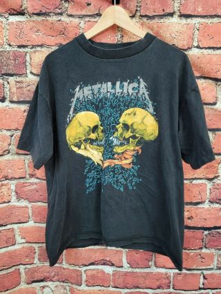 Vintage Metallica T Shirt 1991 Sad But True Brockum Metallica Pushead Size Xl