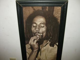 BOB MARLEY FRAMED PICTURE POSTER SMOKING JOINT 3