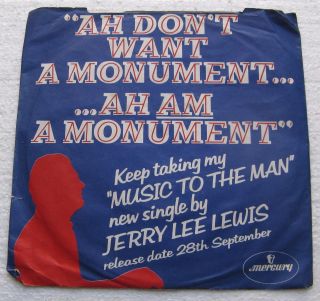 Jerry Lee Lewis 1978 Sun 45 Rpm Record In Sleeve Save The Last Dance/am I To Be