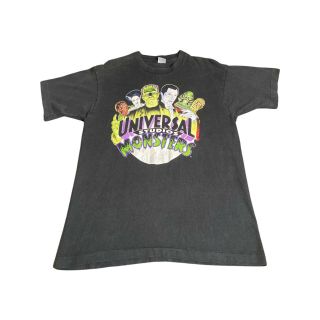 Vintage Universal Studios Monsters Horror Movie 90’s Black T - Shirt - Size: Large