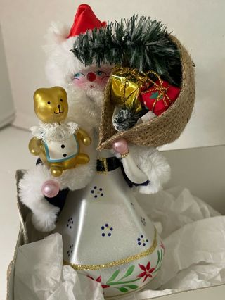 Christopher Radko Santa With Toys And Bears Vintage 8 " Christmas Tree Ornament