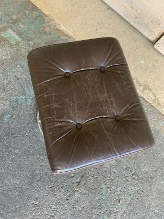 Vintage Ekornes Stressless Chair - Chrome Base - Brown - Ottoman 2