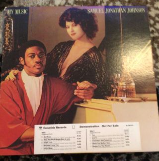 Samuel Jonathan Johnson – My Music –original 12” Promo Vinyl Lp – Columbia 35323