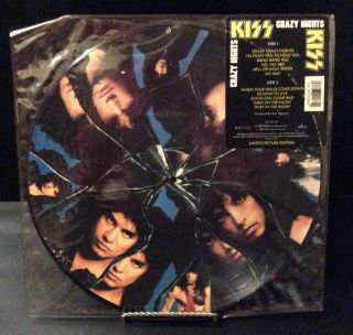 1987 Kiss Crazy Nights Limited Edition Picture Disc Vinyl Lp Record