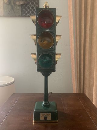 Vintage 1960s B&b Bar Lamp Stop Light Traffic Signal Open Closed Last Call Mcm