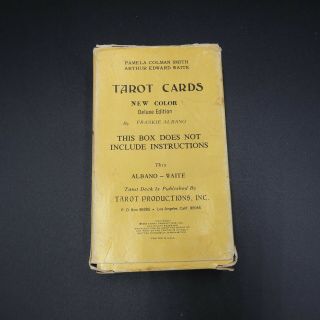 Vintage Tarot Cards 1968 Albano - Waite 78 Card Complete Set & Box 2