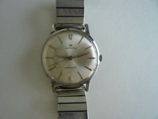 Vintage Men Automatic Watch Hamilton Stainless Steel Great. 2