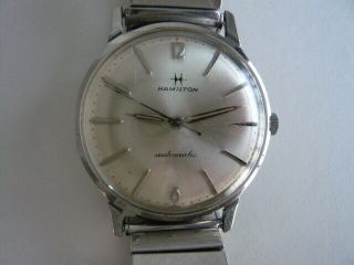 Vintage Men Automatic Watch Hamilton Stainless Steel Great. 3