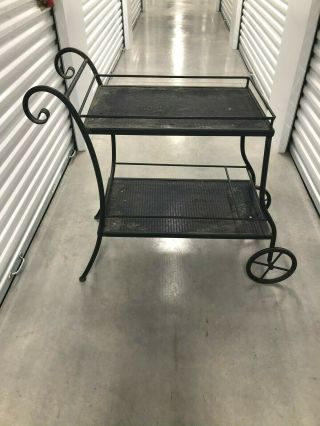 Vintage Bar Cart Outdoor Restoration Hardware Black Wrought Iron Pick Up Dfw,  Tx