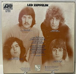 Led Zeppelin,  Self Titled,  1969 Vinyl LP,  SD 8216 - 2