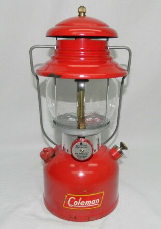 1956 Coleman 200a Gasoline Lantern All Red Made In Usa