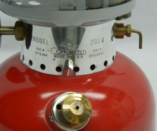 1956 COLEMAN 200A Gasoline LANTERN all red Made in USA 3
