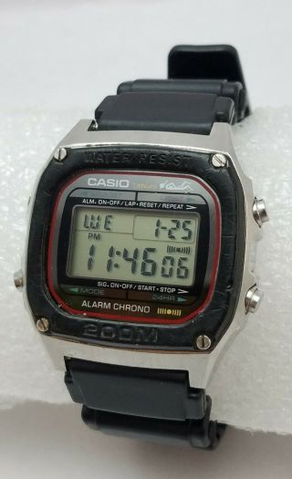 Vintage 1981 Casio Dw - 1000 (280) Japan Y 200m Digital Divers 36mm Watch - Batt