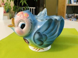 Vintage Lefton Bluebird Teapot Anthropomorphic Japan 438 Blue Bird Cute