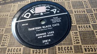 Bonnie Lake 78 Decca 29819 Thirteen Black Cats/give Me A Halloween Rocker