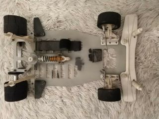 Vintage Rc Car Buggy Pan Team Associated Rc10l White Nylon Chassie,  Parts