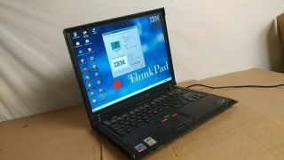 Vintage IBM Thinkpad R51 Laptop Windows 98 operating system Office 2000 15 