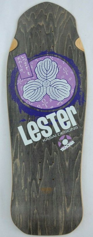 Nos Lester Kasai Designs Vintage Tracker Reissue Oak Leaf Skateboard Deck Sims