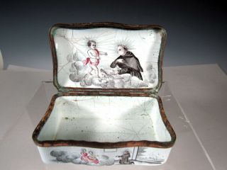 Exceptional Antique 18th Century Italian Hand Painted Snuff Box Religious Theme