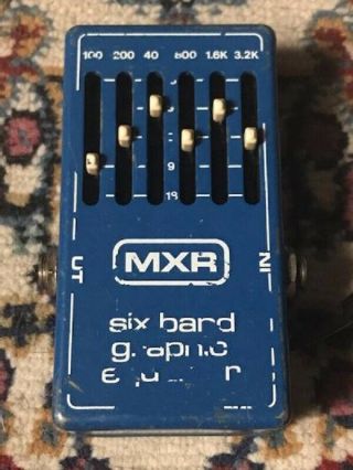 Vintage Blue Box Mxr Six 6 Band Graphic Equalizer Eq Dimebag Darrell Van Halen