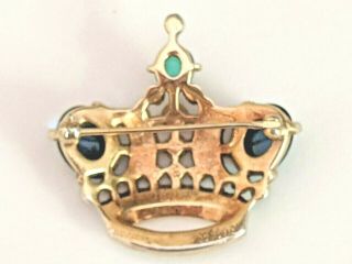 VINTAGE TRIFARI JELLY BELLY PIN ROYAL HEAD CROWN CIRCA 1940 ' S ALFRED PHILIPPE 3