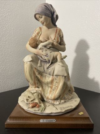 Giuseppe Armani Capodimonte Figurine Mother Breast Feeding Collectible Vintage