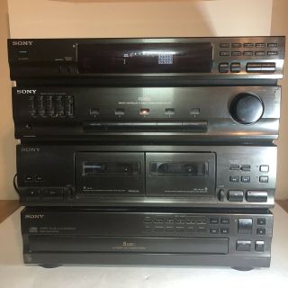 Vtg Sony R2400 Stereo System Hcd - 241,  5 Cd Changer,  Dual Cassette Deck,