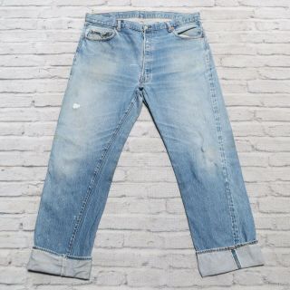 Vintage Levis 501 Selvedge Denim Jeans Size 38 Made In Usa