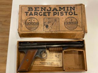 Vintage Benjamin Franklin Target Pistol,  Model 130, .  22 Pellet,  Air Gun