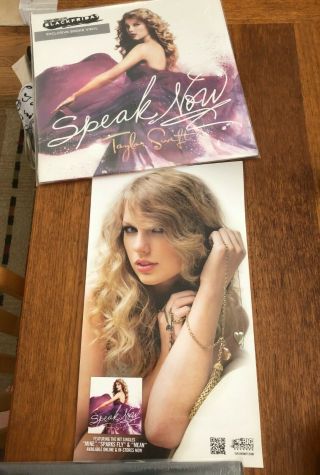 Rare Taylor Swift Promo Speak Now Poster Not Rsd 8 1/2 " X 15 " Not In Stores