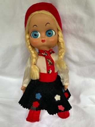 Vintage Rare Dedo Big Eye Doll Italy Brev Movable Eyes