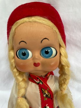 Vintage Rare Dedo Big Eye Doll Italy Brev Movable Eyes 2