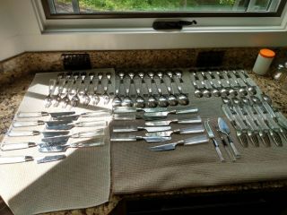 72 Vintage Supreme Cutlery Japan 18/8 Clear Acrylic Lucite Stainless Flatware